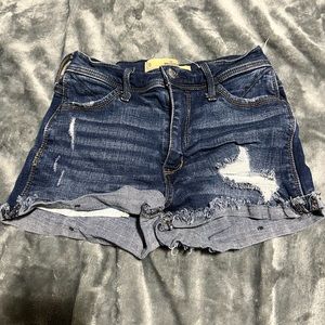 Hollister Ripped High Rise Shorts